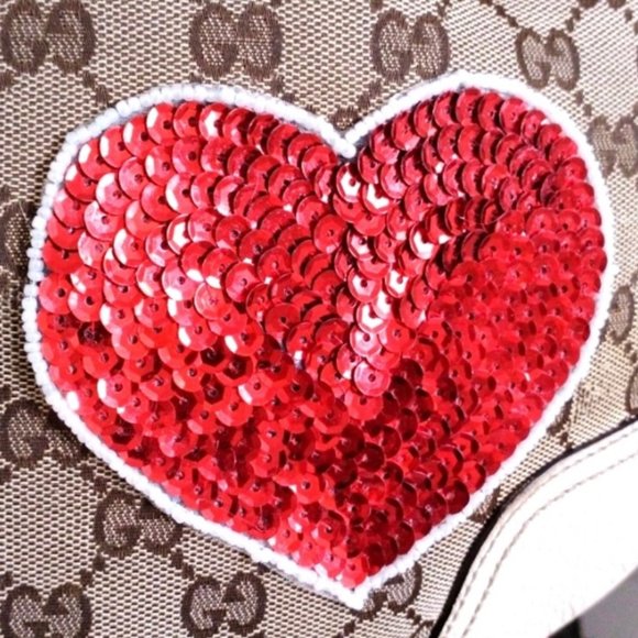 HEARTS 90s Gucci HOBO Large Shoulder Bag - DOUBLE SIDED HEARTS - Picture 11 of 15